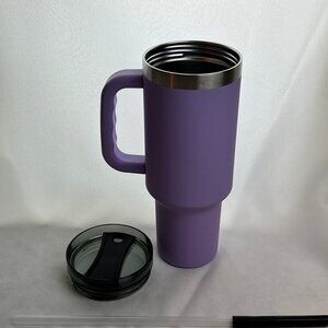 Ozark Trail 40oz Vacuum-Insulated Stainless Steel Tumbler with handle purple NEW